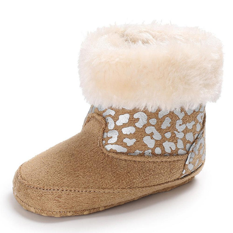 Baby Girls Solid Printed Winter Fur Boots Wholesale Children Shoes - PrettyKid