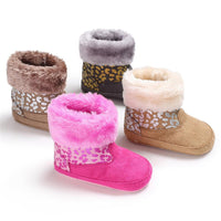 Baby Girls Solid Printed Winter Fur Boots Wholesale Children Shoes - PrettyKid