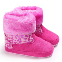 Baby Girls Solid Printed Winter Fur Boots Wholesale Children Shoes - PrettyKid