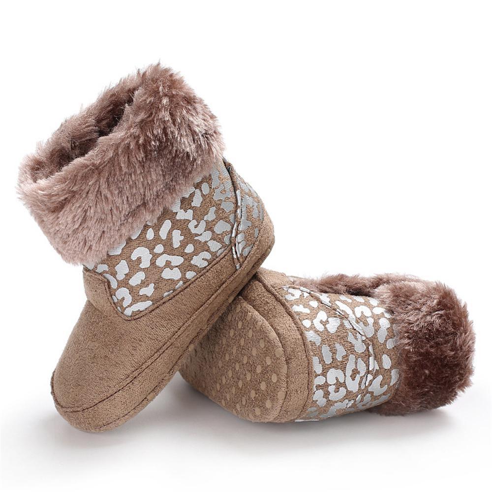 Baby Girls Solid Printed Winter Fur Boots Wholesale Children Shoes - PrettyKid