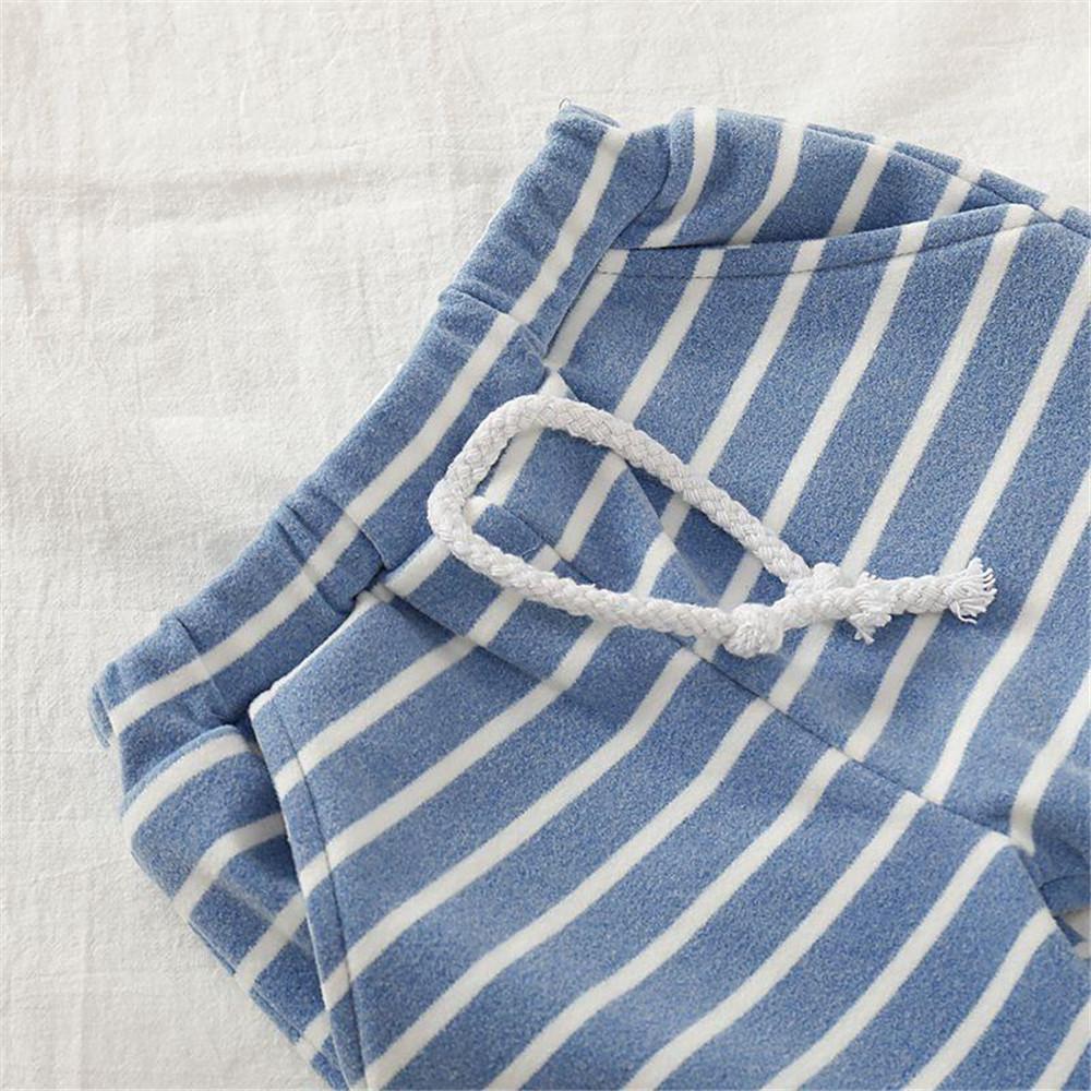 Baby Solid Pullover & Striped Pants - PrettyKid