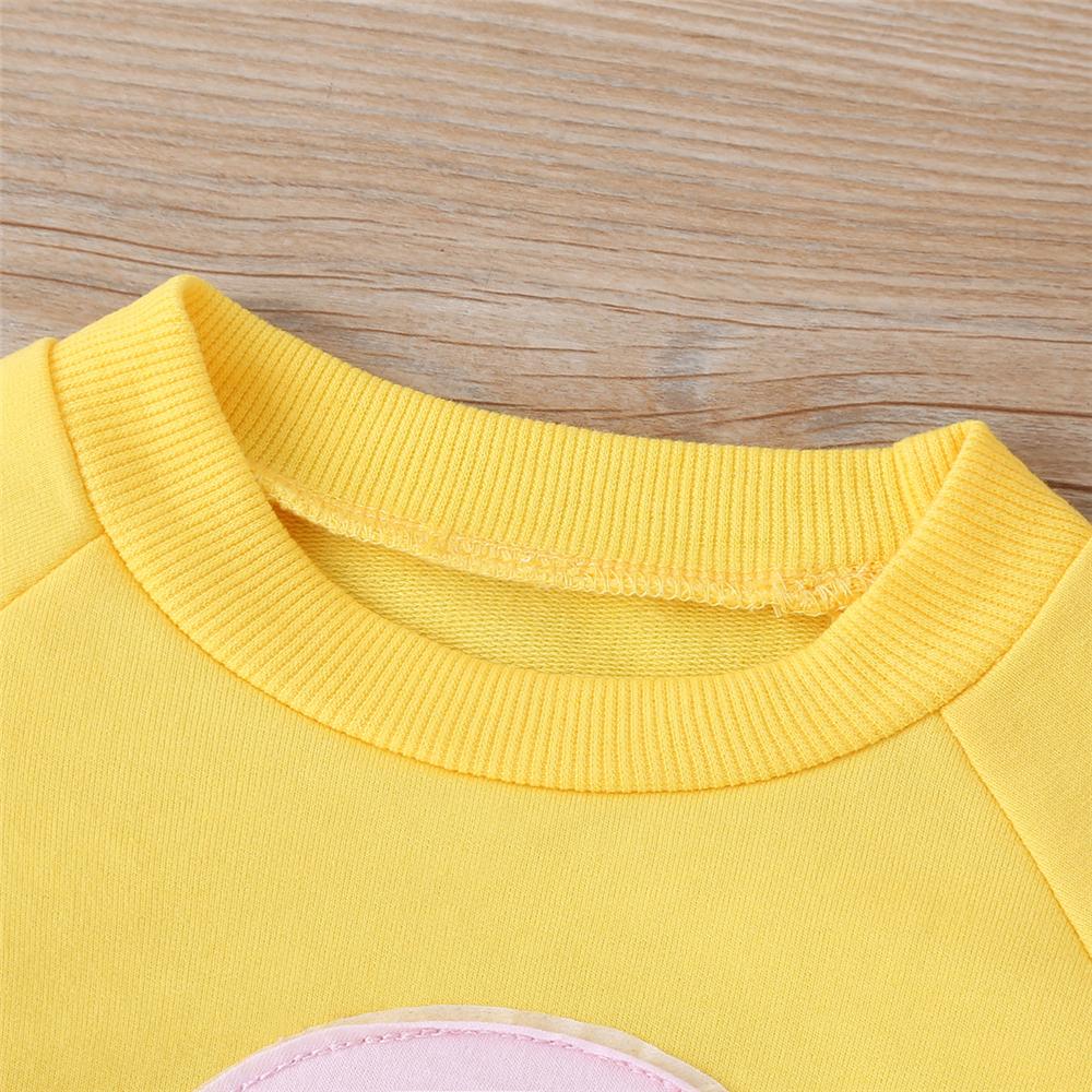 Baby Girls Solid Rainbow Long Sleeve Top & Pants Children Clothes Wholesale - PrettyKid