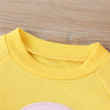 Baby Girls Solid Rainbow Long Sleeve Top & Pants Children Clothes Wholesale - PrettyKid