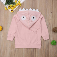 Girls Solid Shark Hooded Long Sleeve Jackets - PrettyKid