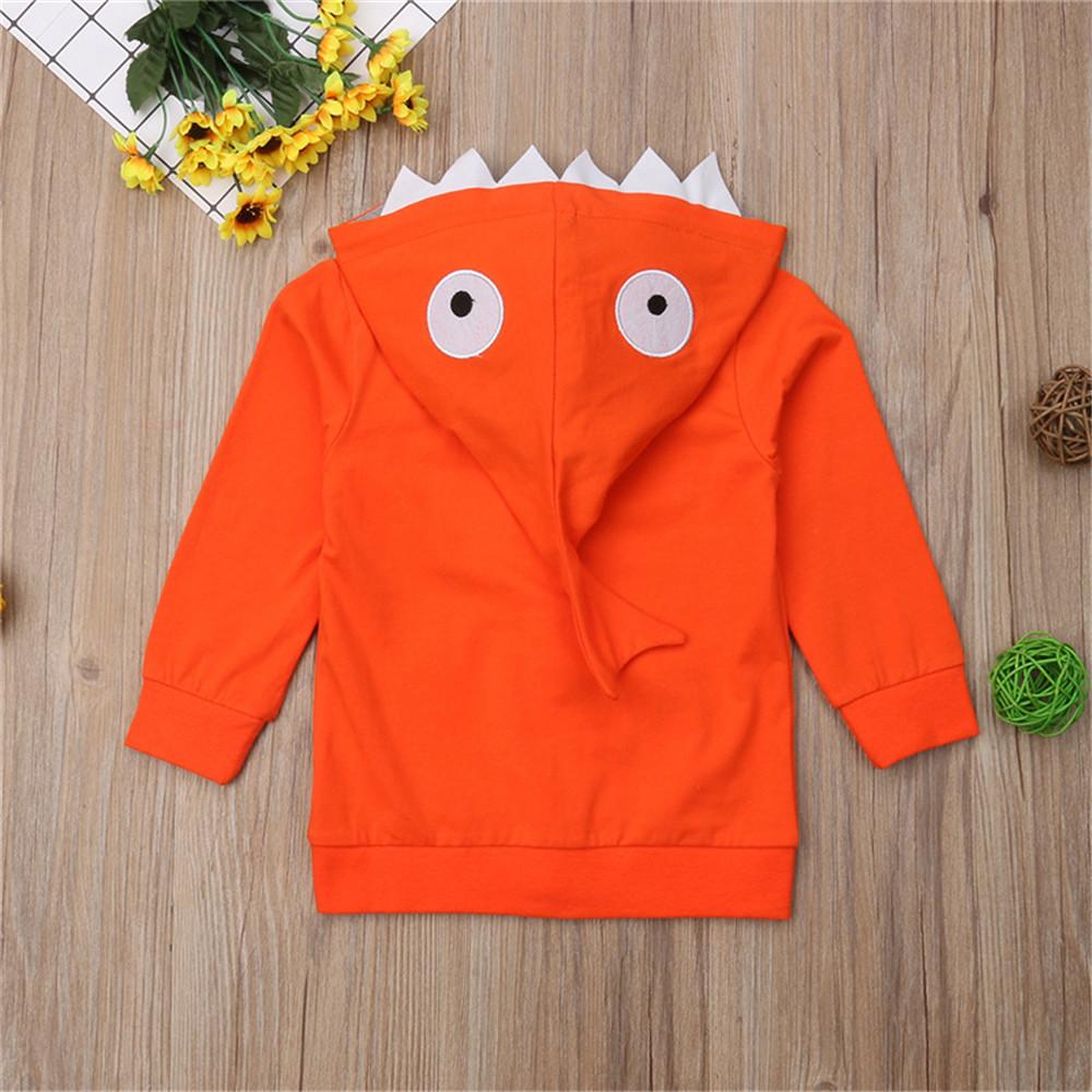 Girls Solid Shark Hooded Long Sleeve Jackets - PrettyKid