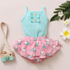Baby Girls Solid Sling Top & Rabbit Shorts wholesale baby clothes manufacturers - PrettyKid