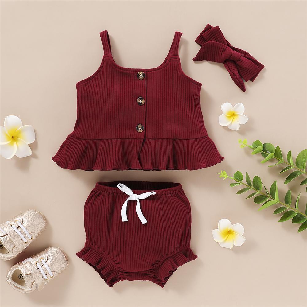 Baby Girls Black Flying Sleeve Romper & Leopard Shorts baby clothes wholesale usa - PrettyKid