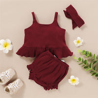 Baby Girls Black Flying Sleeve Romper & Leopard Shorts baby clothes wholesale usa - PrettyKid