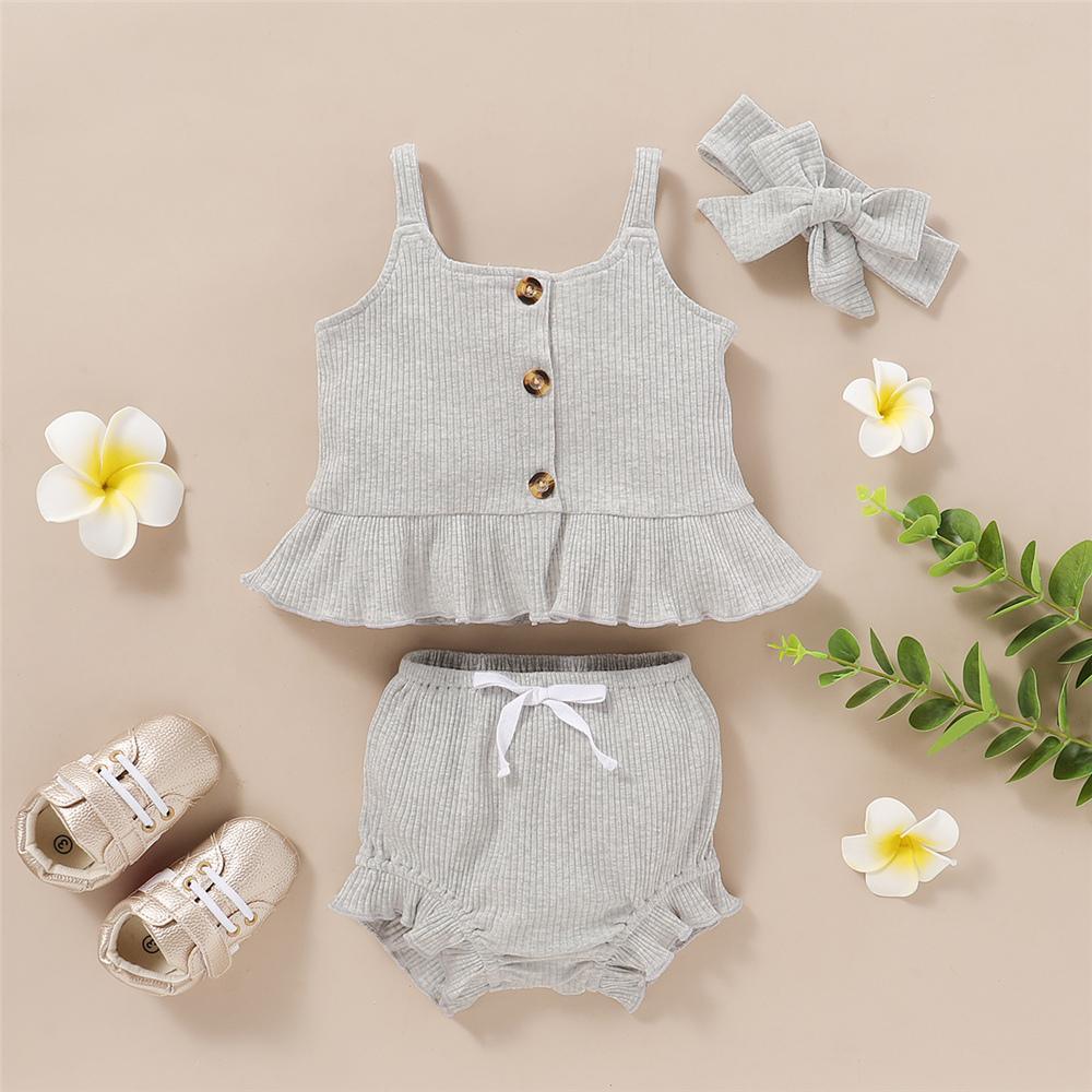 Baby Girls Black Flying Sleeve Romper & Leopard Shorts baby clothes wholesale usa - PrettyKid