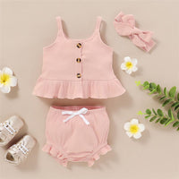 Baby Girls Black Flying Sleeve Romper & Leopard Shorts baby clothes wholesale usa - PrettyKid