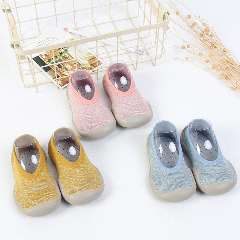 Baby Solid Toddler Socks Shoes Non-slip Flats - PrettyKid