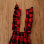 Girls Solid Top & Plaid Suspender Skirt Wholesale Girl Clothing - PrettyKid