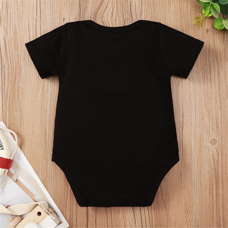 Baby Unisex Sorry I'am Not Listening Printed Short Sleeve Romper Wholesale Baby Rompers - PrettyKid