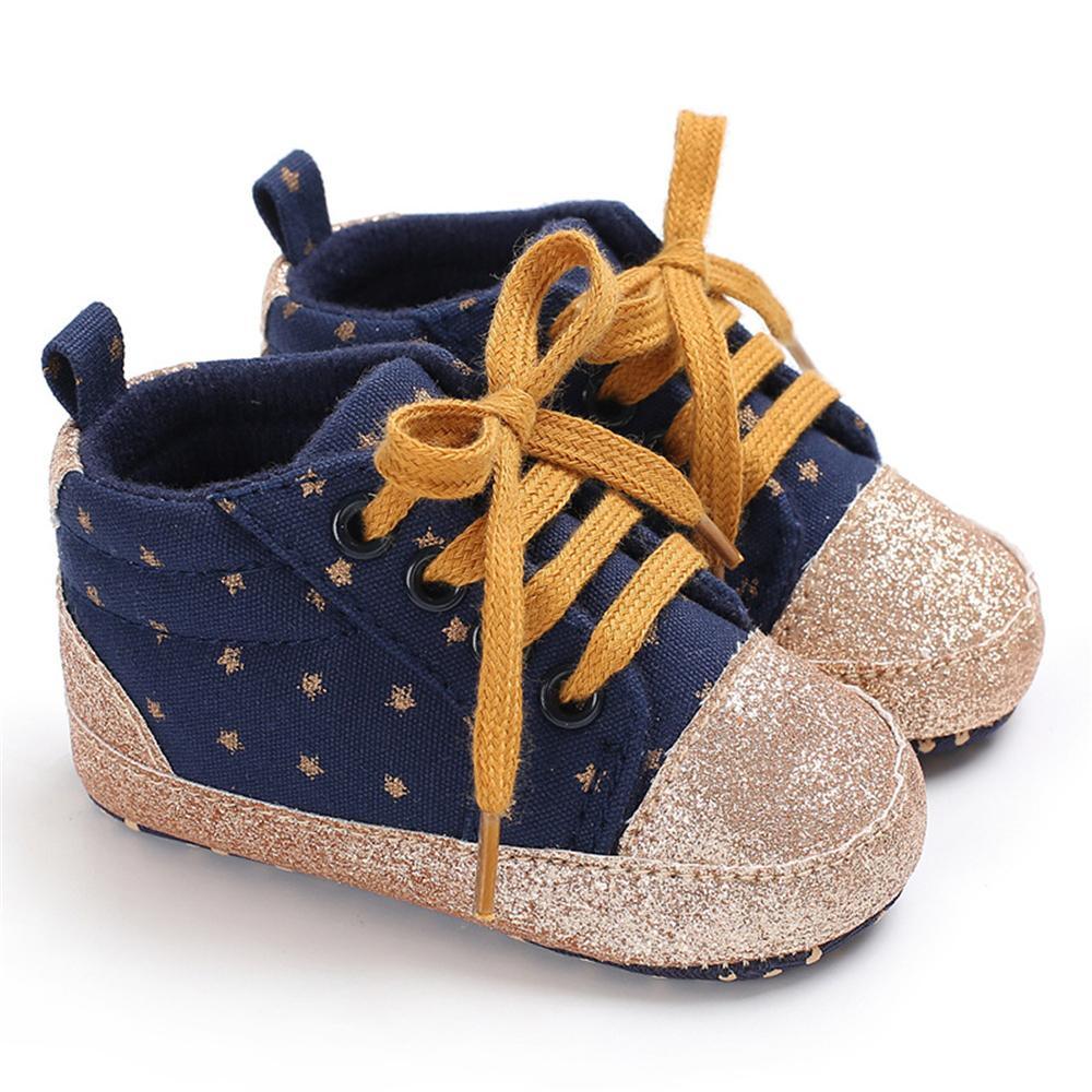 Baby Unisex Star Lace-up Sneakers Wholesale - PrettyKid