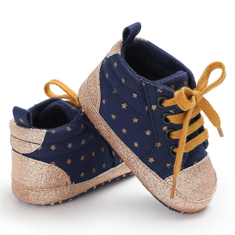 Baby Unisex Star Lace-up Sneakers Wholesale - PrettyKid