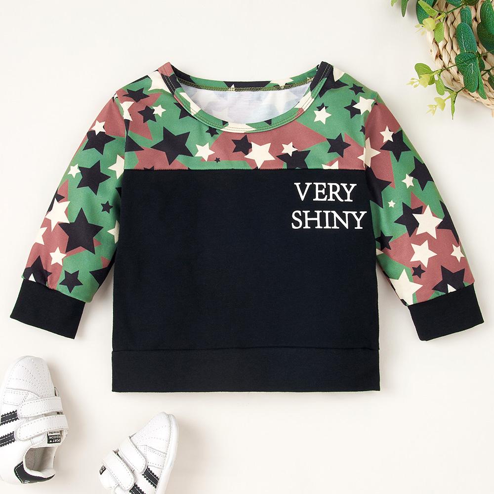 Baby Unisex Star Letter Printed Top & Pants Buy Baby Clothes Wholesale - PrettyKid