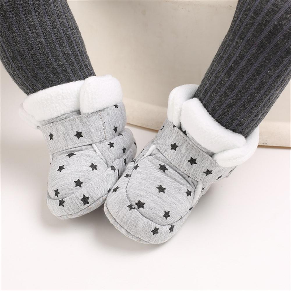Baby Girls Star Magic Tape Snow Boots Wholesale Kid Shoes - PrettyKid