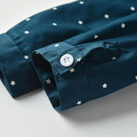 Boys Star Printed Button Fomal Shirt & Pants - PrettyKid