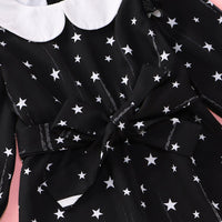 Girls Star Printed Long Sleeve Doll Collar Jumpsuit Girls Clothing Wholesale - PrettyKid