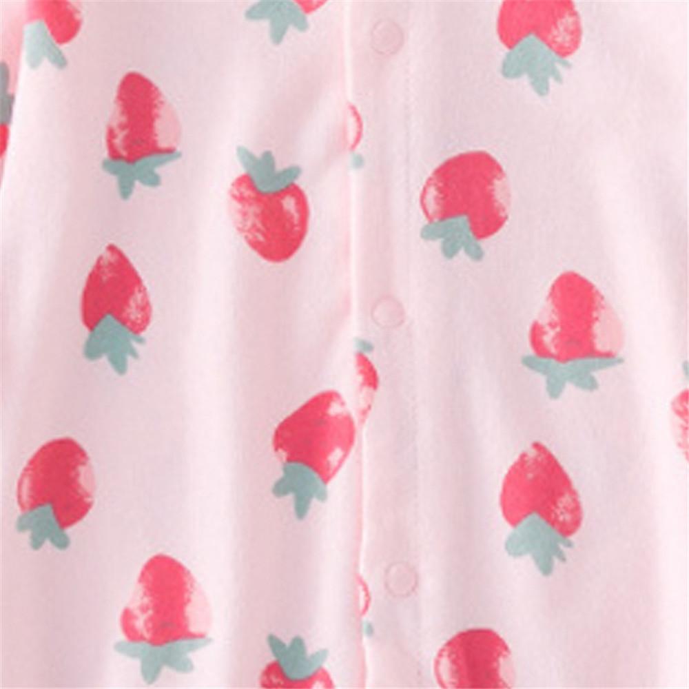 Baby Strawberry Long Sleeve Cute Rompers - PrettyKid