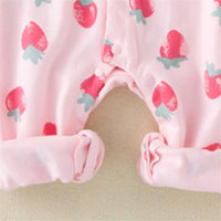 Baby Strawberry Long Sleeve Cute Rompers - PrettyKid