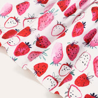 Baby Girls Strawberry Printed Sleeveless Ruffled Collar Dress Wholesale Baby Outfits - PrettyKid