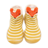 Baby Stripe Cartton Animal Sock Shoes - PrettyKid