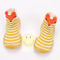 Baby Stripe Cartton Animal Sock Shoes - PrettyKid