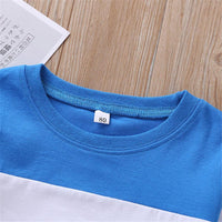 Boys Stripe Color Blocking Casual Tops - PrettyKid