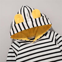 Baby Unisex Stripe Hooded Top & Pants Baby Wholesale Clothes - PrettyKid