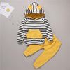 Baby Unisex Stripe Hooded Top & Pants Baby Wholesale Clothes - PrettyKid