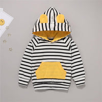 Baby Unisex Stripe Hooded Top & Pants Baby Wholesale Clothes - PrettyKid