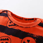 Baby Stripe Long Sleeve Halloween Jumpsuit & Hat & Headband - PrettyKid