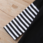 Boys Stripe Long Sleeve Splicing Letter Print T-shirt Kids Wholesale Clothing - PrettyKid