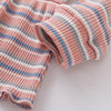 Baby Girls Stripe Long Sleeve Top & Bottoms & Headband Baby Clothes Warehouse - PrettyKid