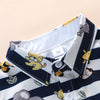 Boys Striped Animal Printed Short Sleeve Shirt & Yellow Shorts Boys Casual Suits - PrettyKid