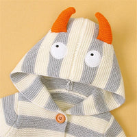 Baby Striped Button Knitted Pocket Cardigan Sweaters - PrettyKid