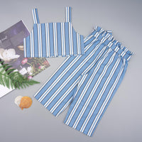 Baby Girls Striped Button Sling Top & Pants Baby wear Wholesale - PrettyKid