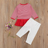 Baby Girls Striped Cartoon Elk Long Sleeve Top & Pants Baby Clothing Warehouse - PrettyKid