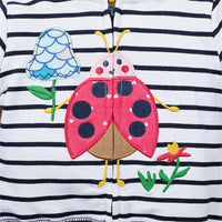 Baby Girls Striped Cartoon Hoodie Jacket & Pants Babywear Wholesale - PrettyKid