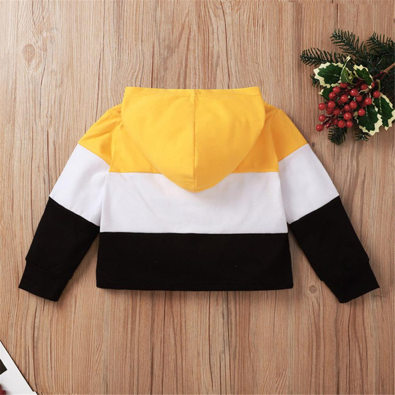 Unisex Striped Color Contrast Long Sleeve Letter Printed T-Shirt Kids Wholesale Clothing Warehouse - PrettyKid