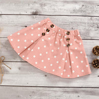 Toddler Girls Striped Flared Sleeve Blouse & Polka Dot Skirt Girls Wholesale - PrettyKid