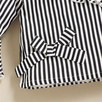 Girls Striped Flared Sleeve Blouse & Tulle Skirt - PrettyKid