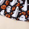 Halloween Printed Girls Striped Long Sleeveless Dress kids clothes - PrettyKid