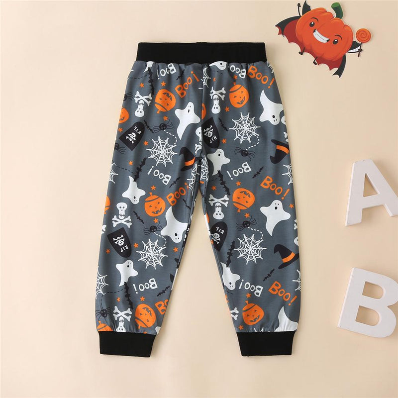 Boys Striped Halloween Printed Tops & Trousers Boys Wholesale Clothing - PrettyKid