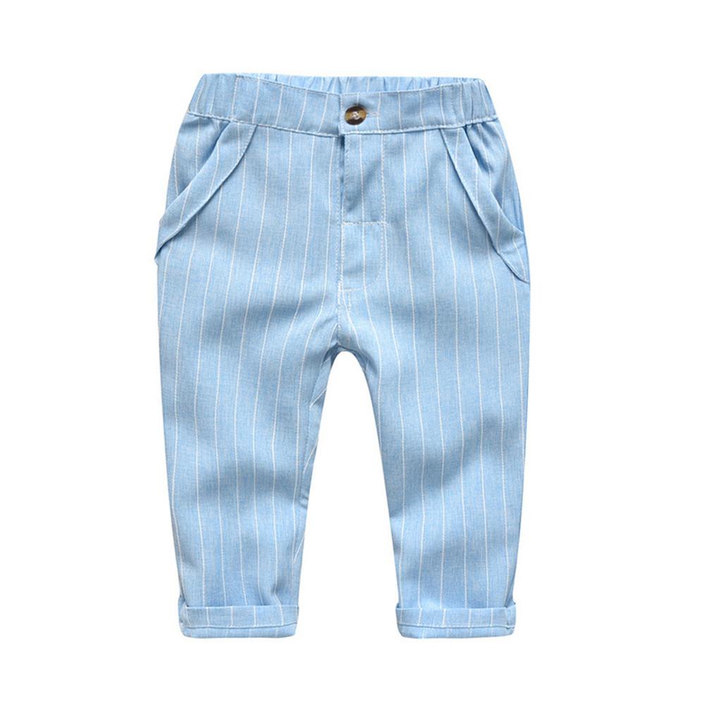 Boys Striped Lapel Tie Long Sleeve Shirt & Outwear & Pants - PrettyKid