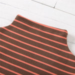 Girls Striped Long Sleeve Bottoming Turtleneck Top Toddler Girl Wholesale Clothing - PrettyKid