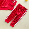 Girls Striped Long Sleeve Crew Neck Tracksuit Wholesale Little Girl Clothing - PrettyKid