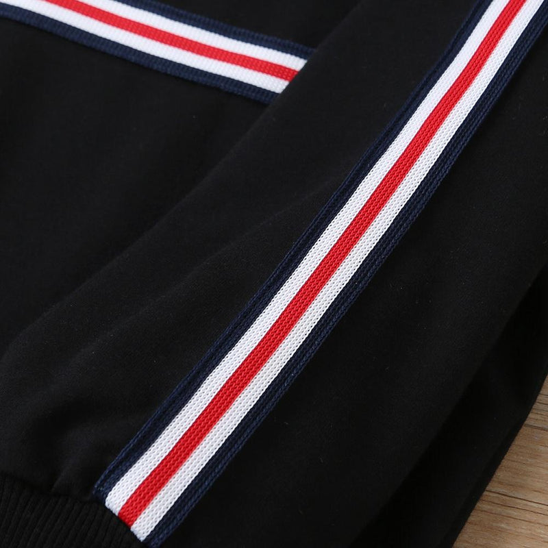 Unsiex Striped Long Sleeve Hooded Casual Top & Pants Trendy Kids Wholesale Clothing - PrettyKid
