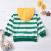 Unisex Striped Long Sleeve Hooded Tops Trendy Kids Wholesale Clothing - PrettyKid